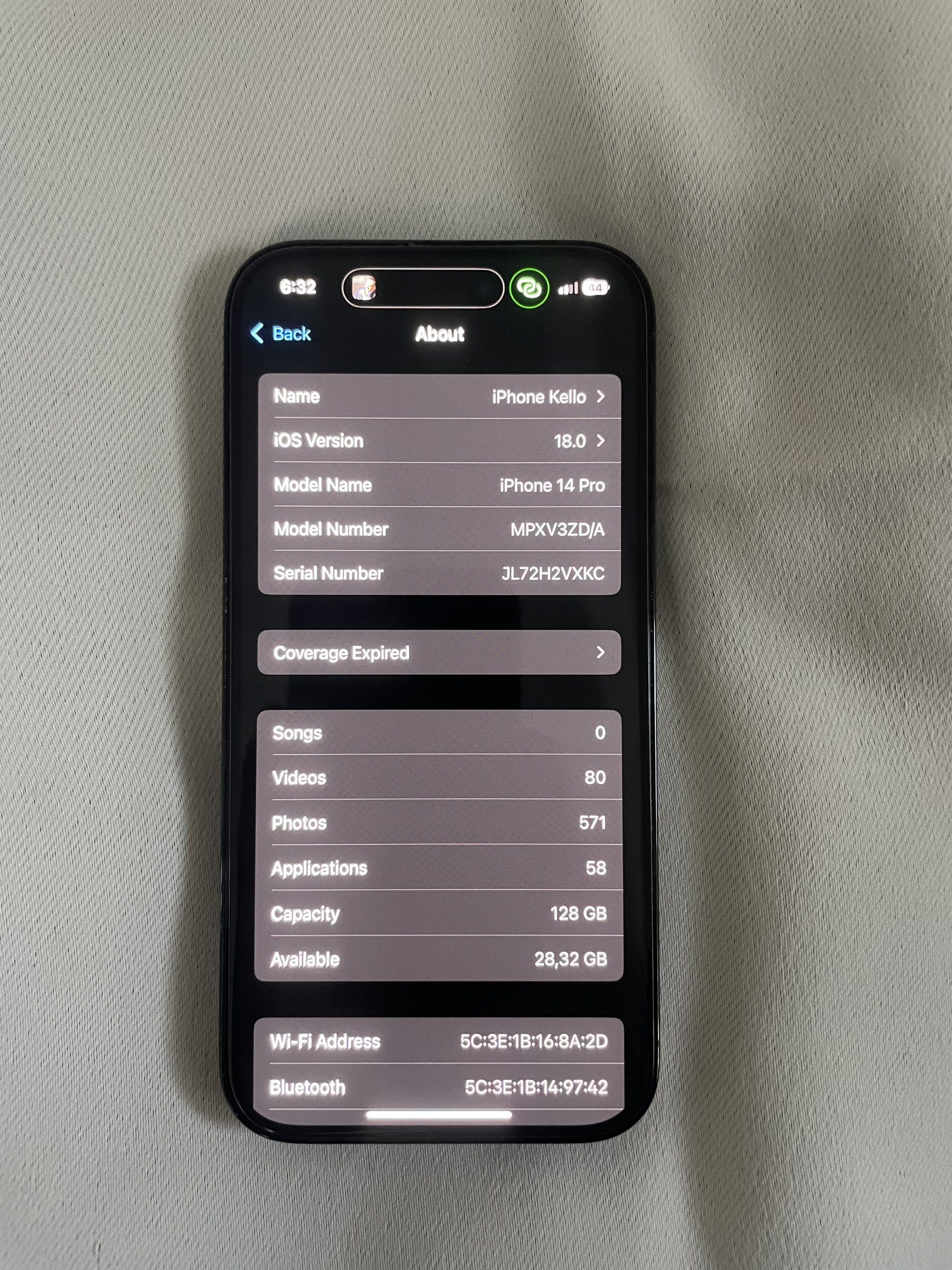 Apple iPhone 14 Pro 128GB Space Black